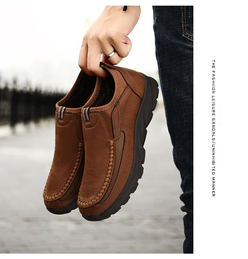 Handmade Retro Leisure Loafers Shoes
