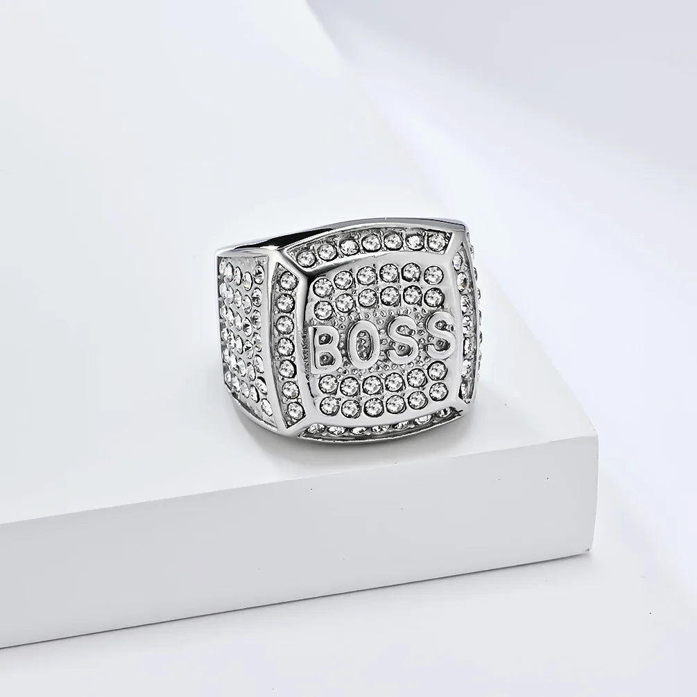 18K Gold Plated /  Stainless Steel "BOSS" Rings