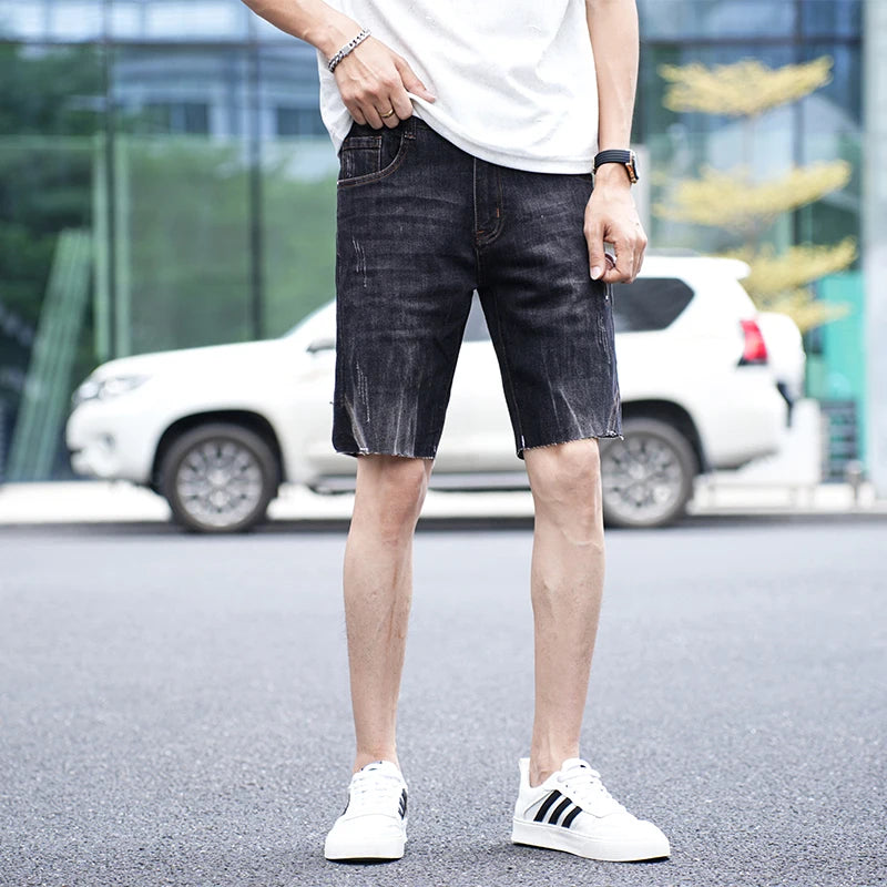 Stretch Denim Shorts
