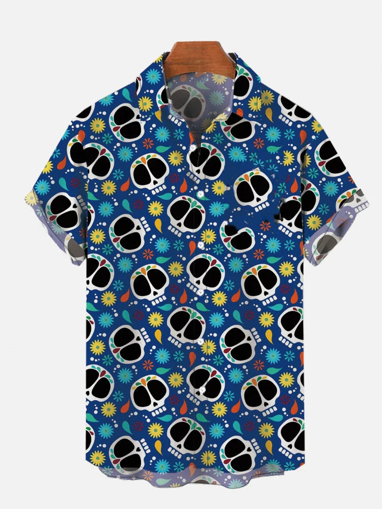 Mexican style skull pattern 3D Shirt
