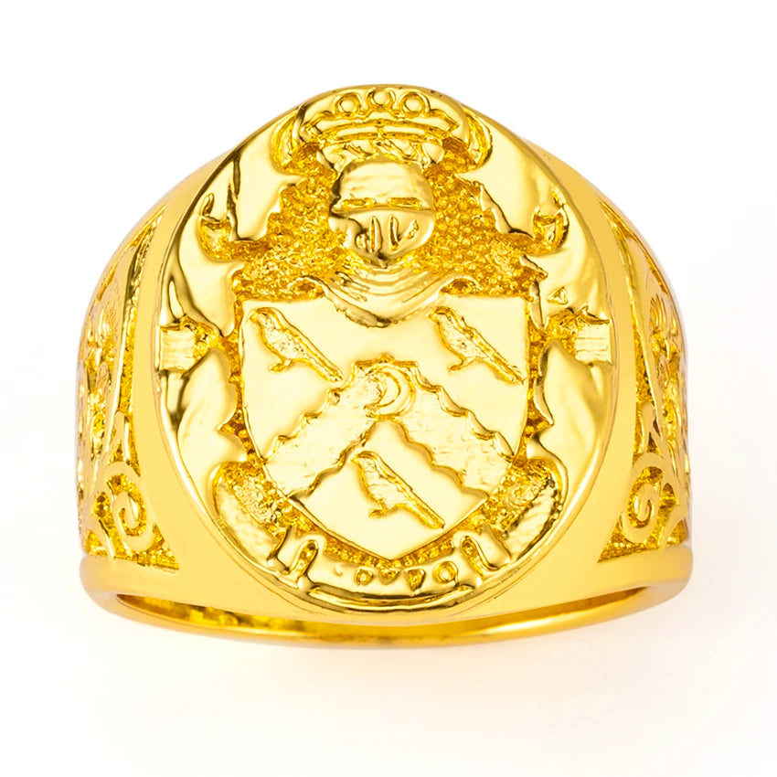 18K Gold Plated Virgin Mary Handmade Carved Religious Rings