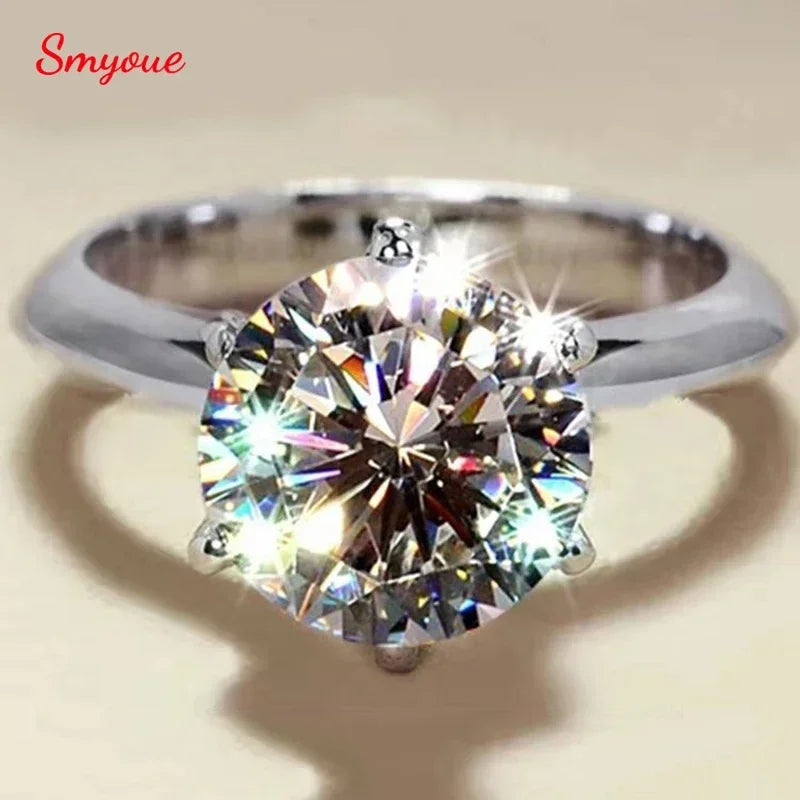 Smyoue GRA Certified 1-5CT Moissanite  Engagement Ring