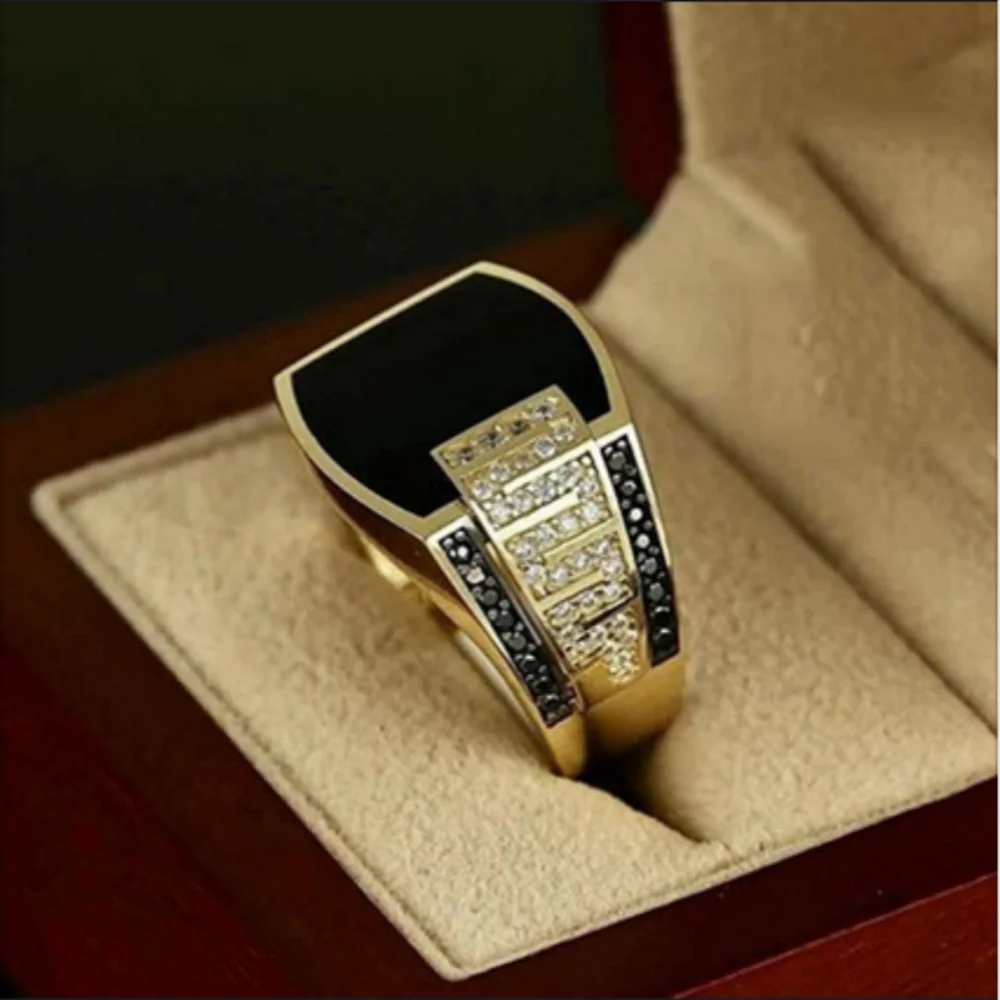 Men's Metal Gold Color Punk Rings