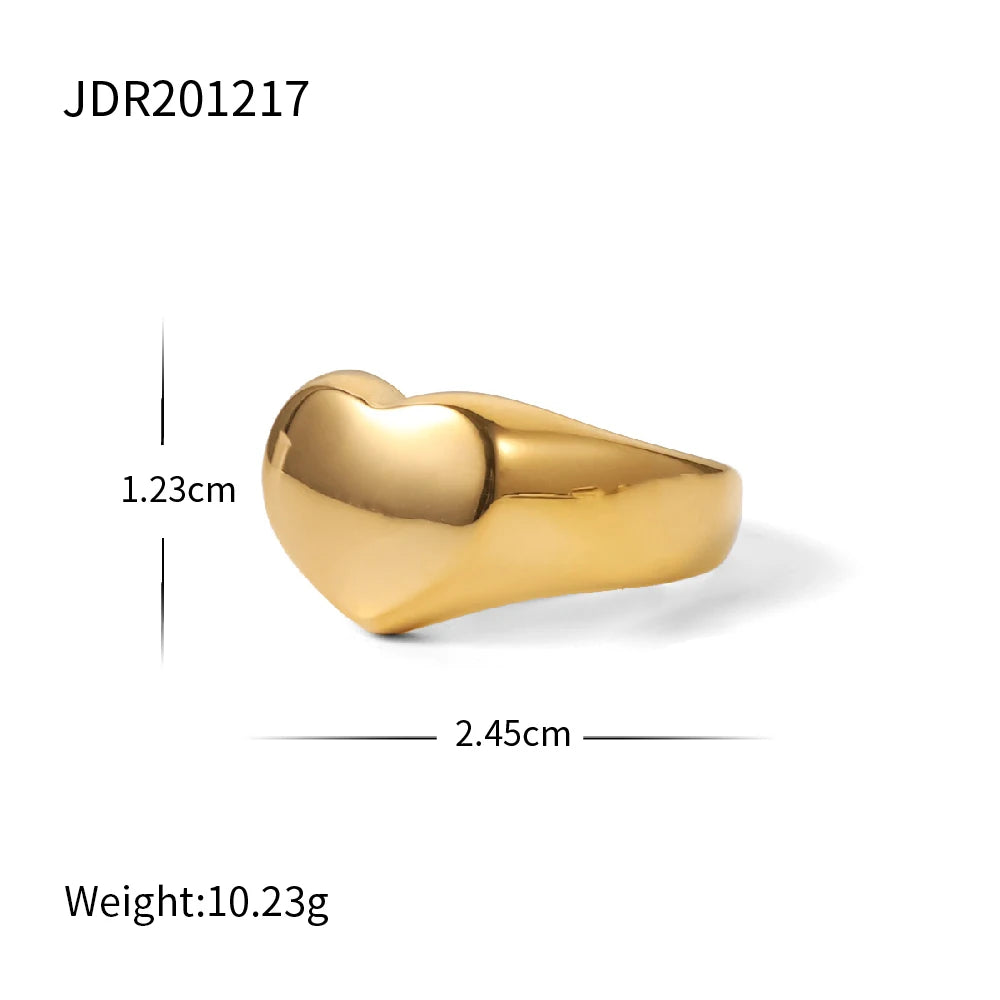 18K Gold Plated Stainless Steel Geometric Ring