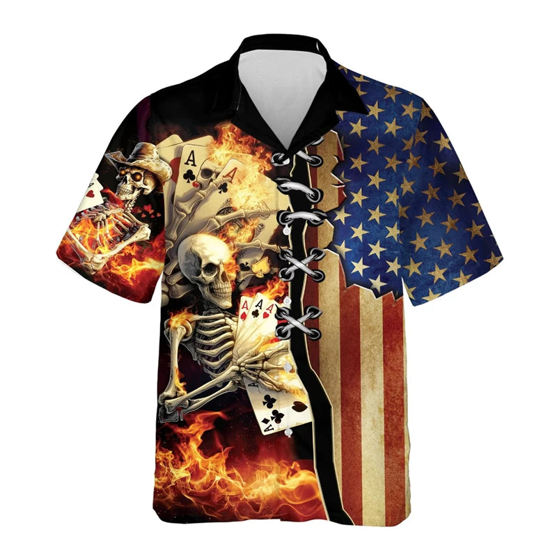 Gambling Las Vegas 3d Print Beach Shirts For Men