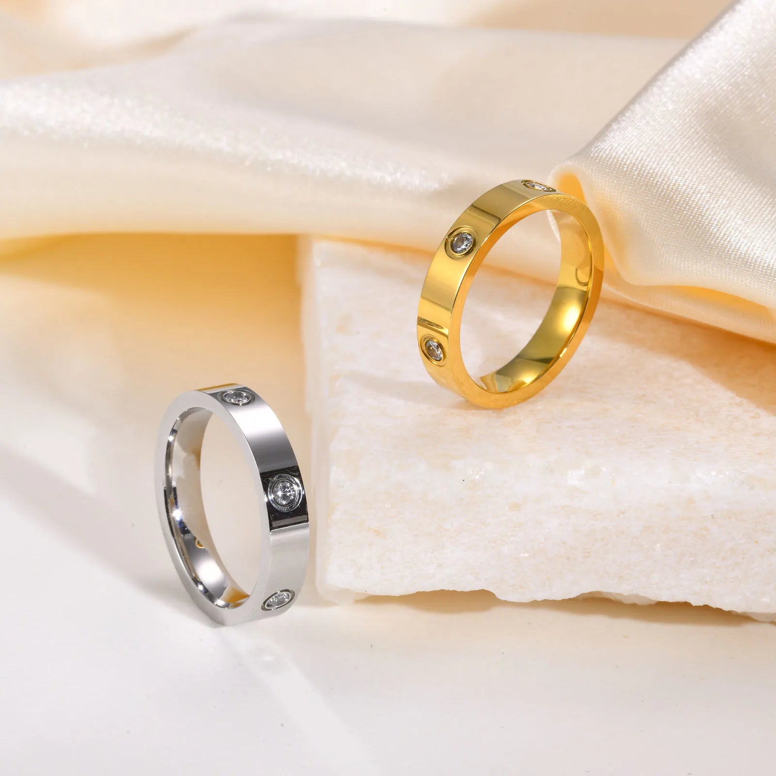 18k Gold Plated / Stainless Steel Wedding rings