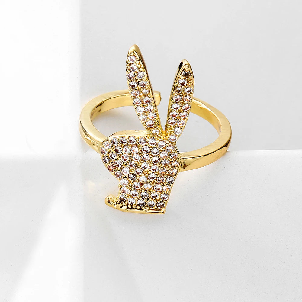 ZAKOL Cute Rabbit Open Rings