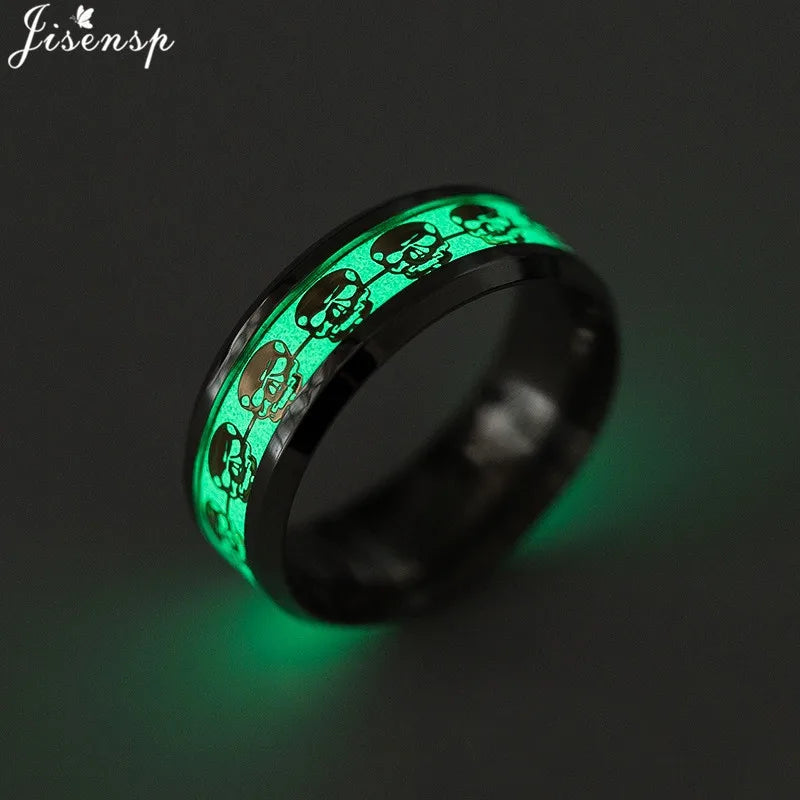 Stainless Steel Glowing In the Dark Rings