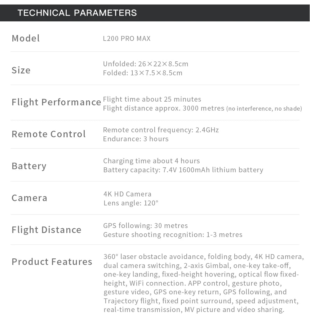 L200 PRO MAX GPS Drone