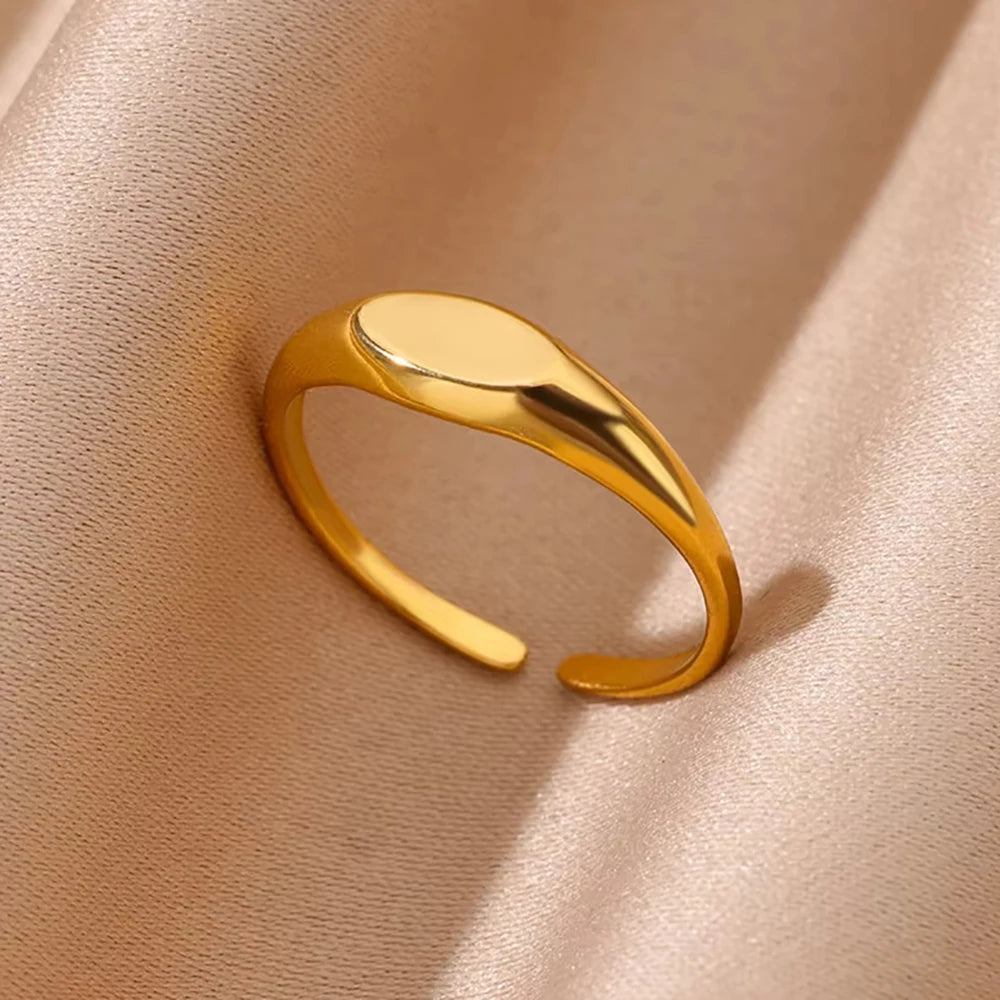 Vintage Ancient Greek Arethusa Goddess Coin Ring - gold plated