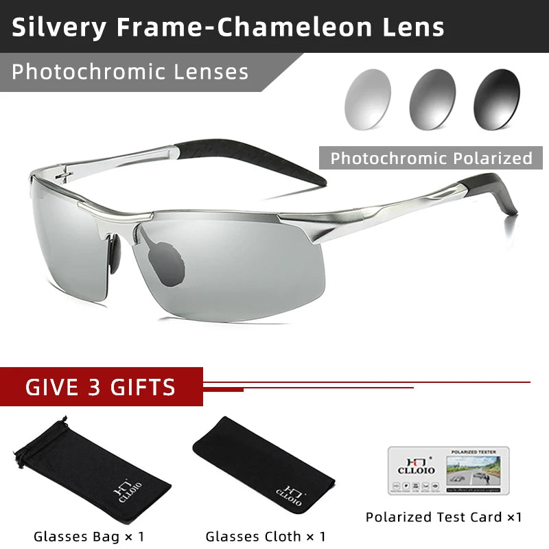 CLLOIO Aluminum Photochromic Sunglasses