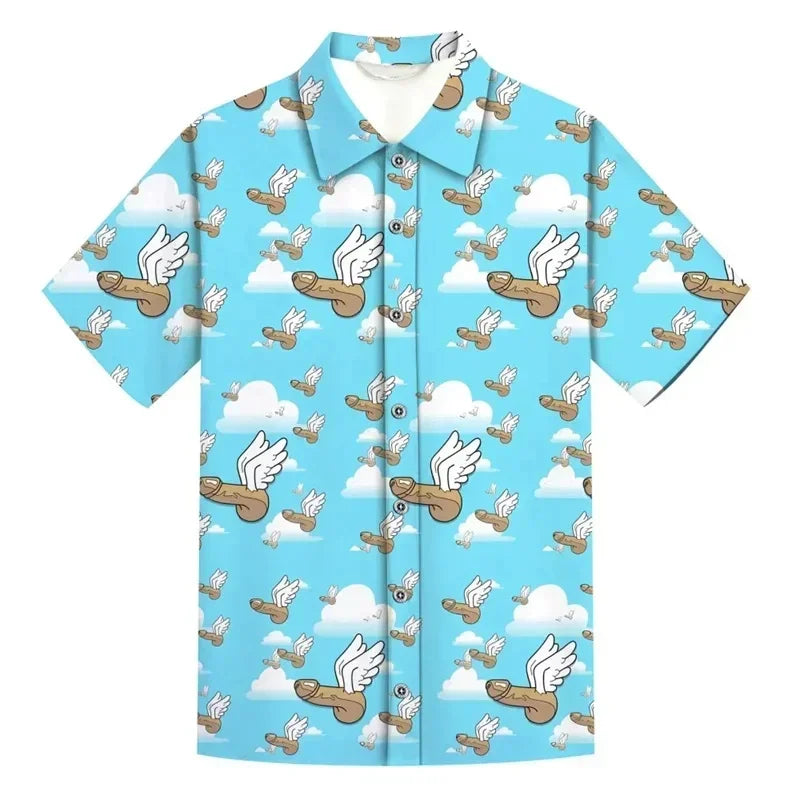Summer Men's Shirts Beach Short Sleeve