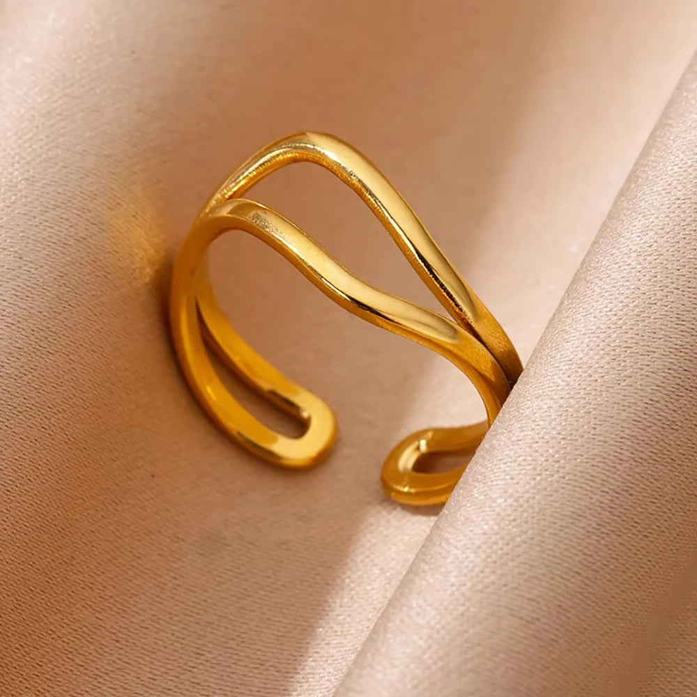 Vintage Ancient Greek Arethusa Goddess Coin Ring - gold plated
