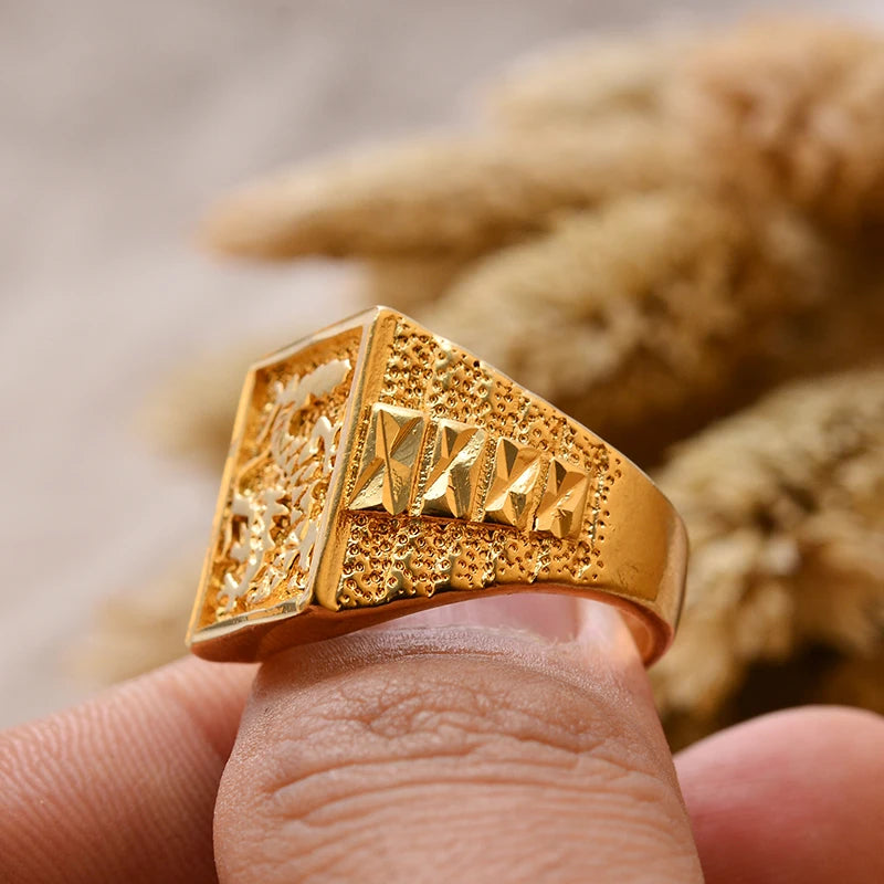 24k gold plating Dubai Middle Eastern Rings