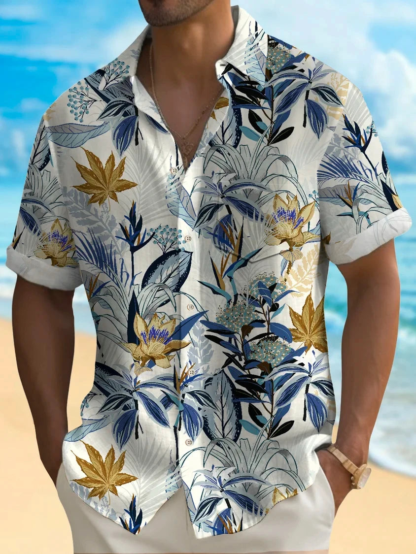 Beach Hawaiian Casual Men's Shirt