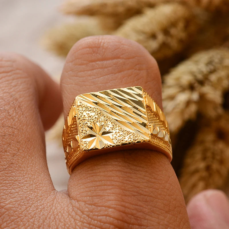 24k gold plating Dubai Middle Eastern Rings