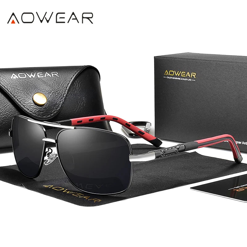 AOWEAR Retro Polarized Sunglasses
