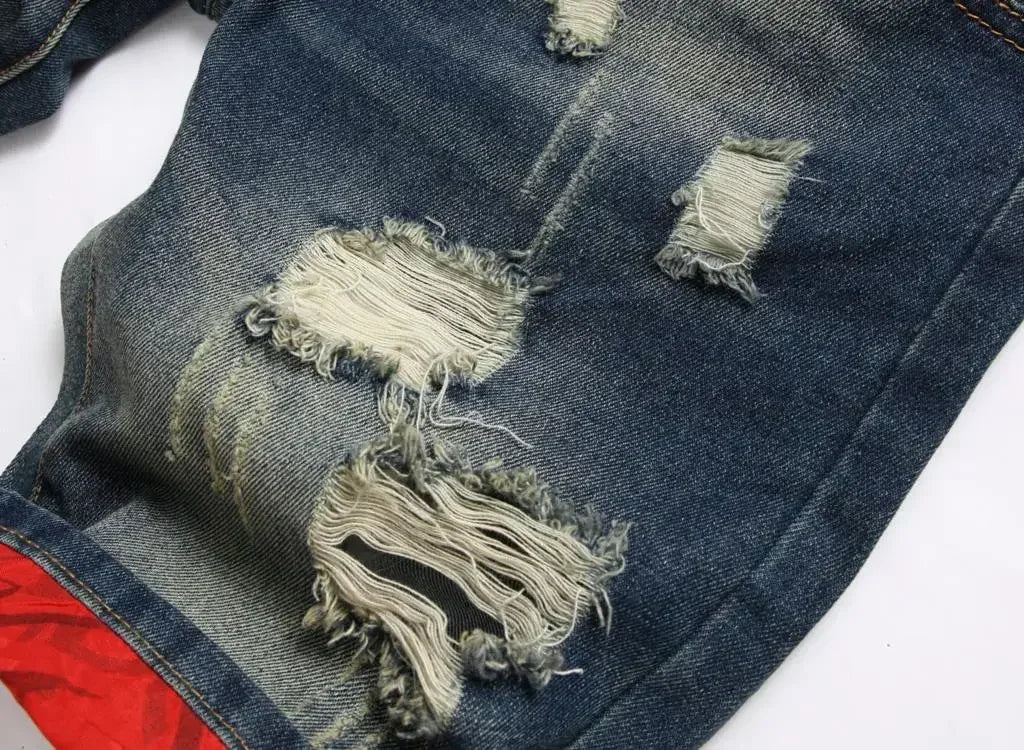 Never function Ripped Denim Shorts