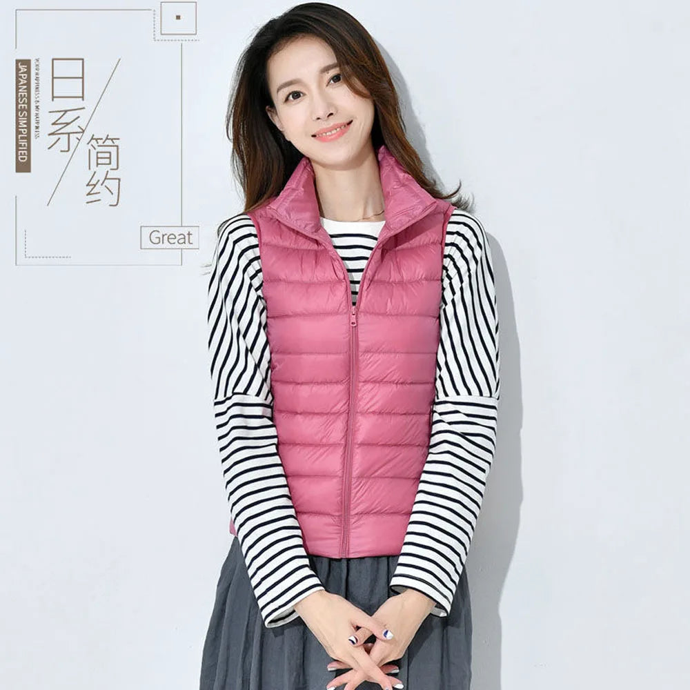Ultra Light Down Vests Slim Sleeveless Jacket