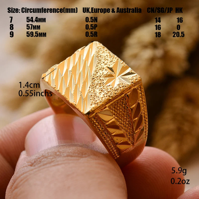 24k gold plating Dubai Middle Eastern Rings