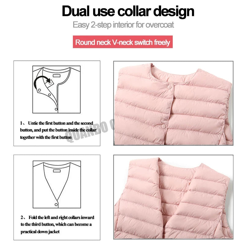 2025  Women Sleeveless Puffer Jacket