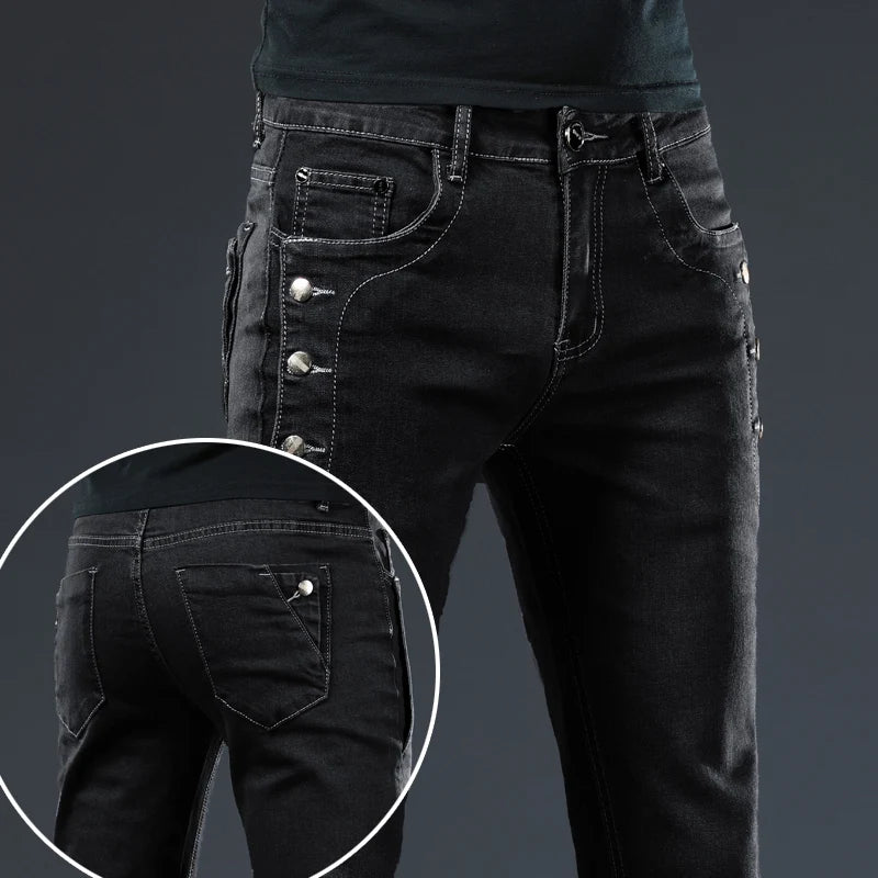 Classic Slim Vintage Fashion  Designer Jeans