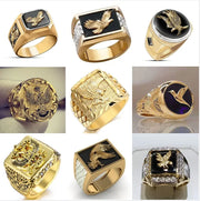 Eagle Enamel Rings