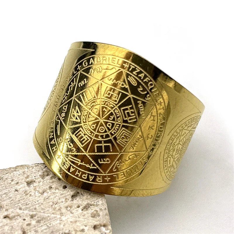 Seven Archangels Angel Adjustable Ring