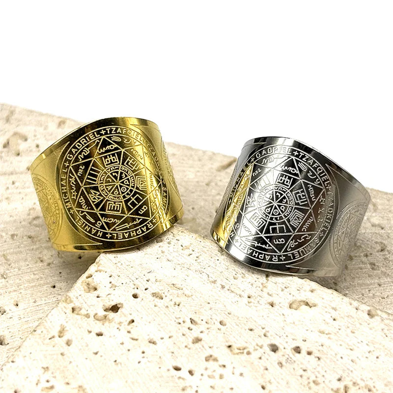 Seven Archangels Angel Adjustable Ring