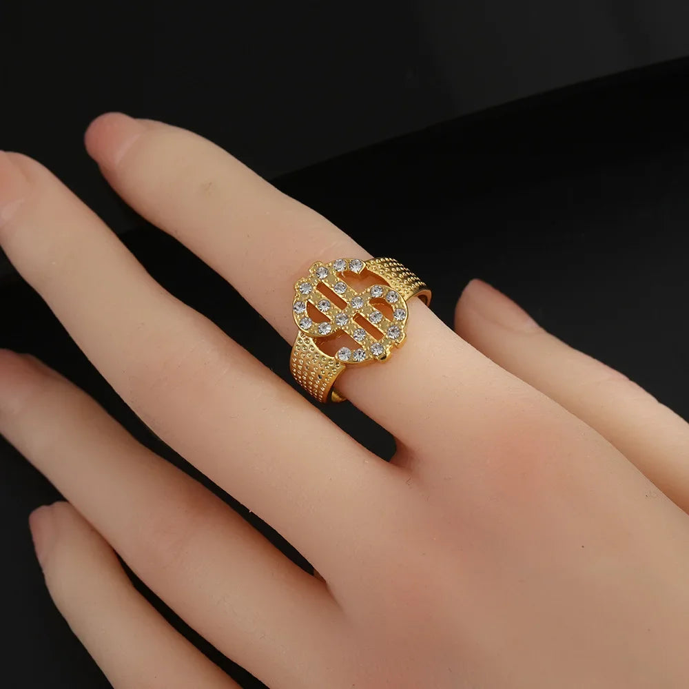 Charm Gold Dollar Sign Ring