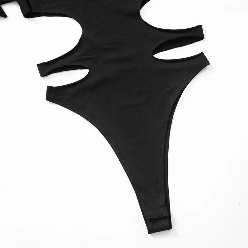 Shestyle Hollow Out Black  2 Pieces Sets