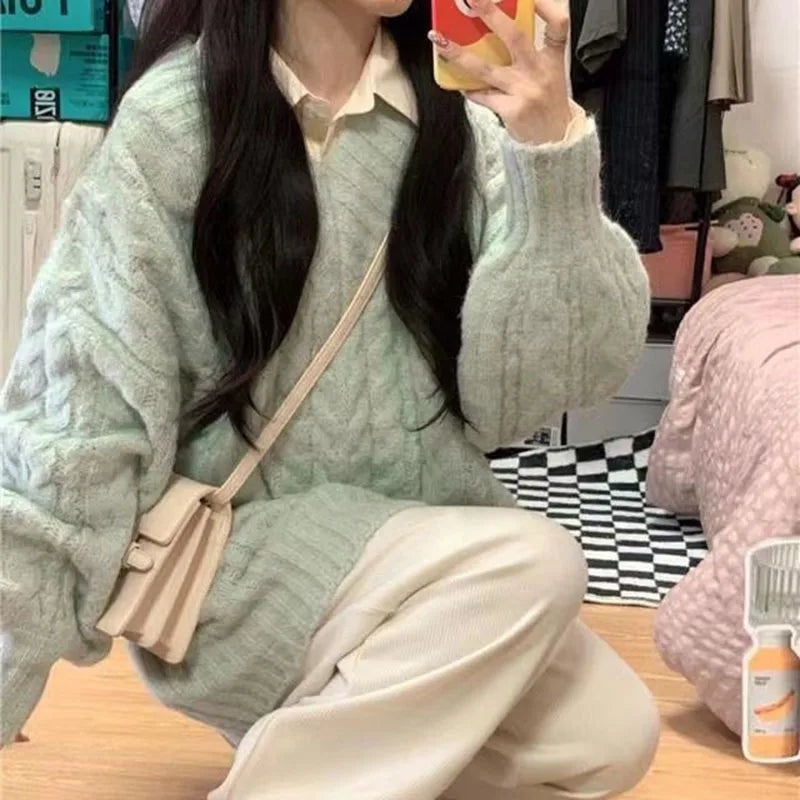 Sweater Harajuku  Knitted Pullovers