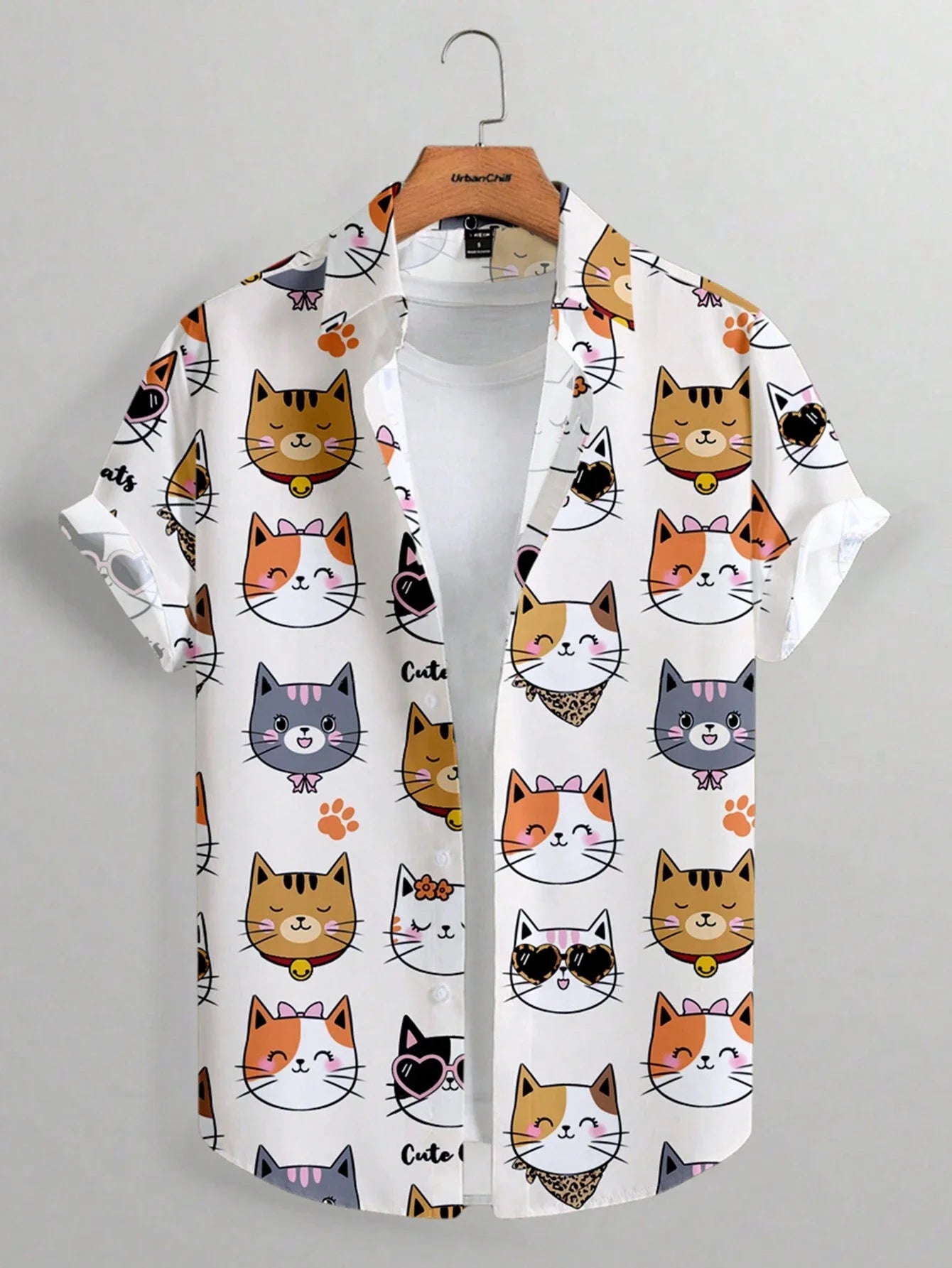 Cute Cat 3D Printing Hawaiian Shirts