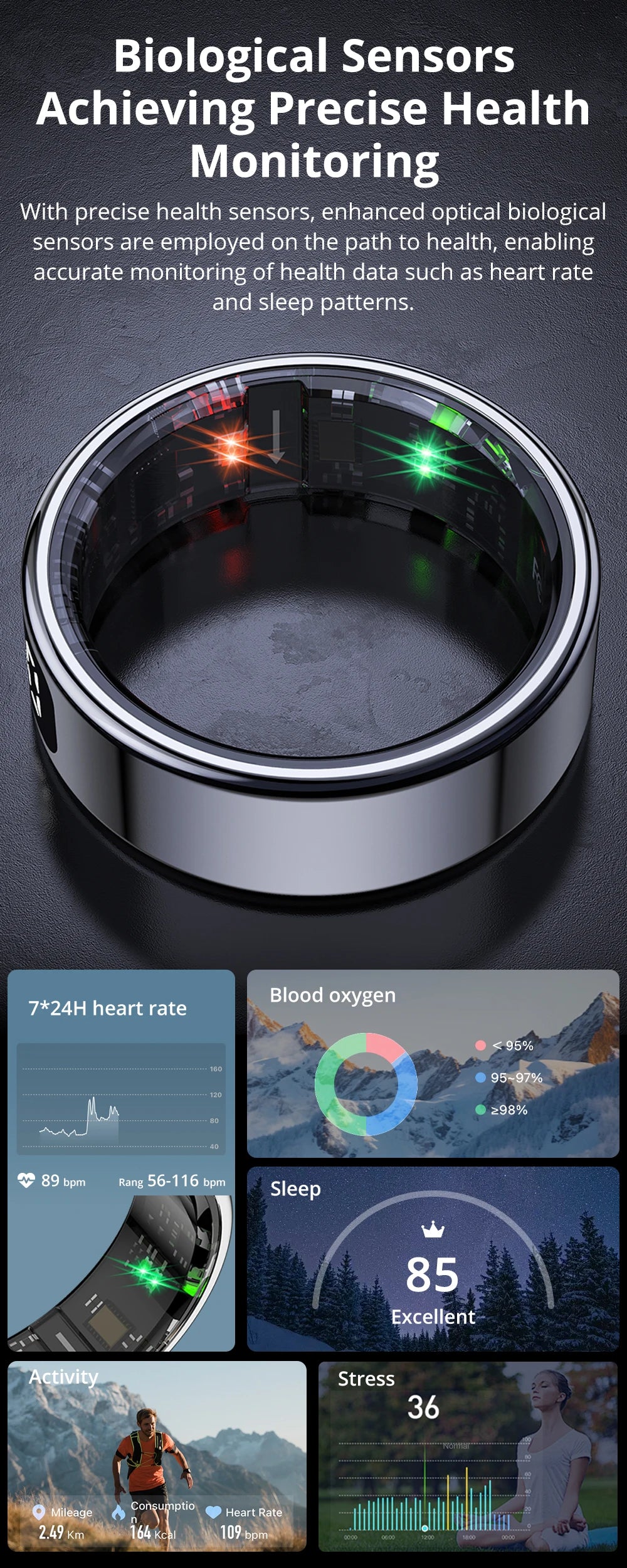 COLMI R12 Smart Ring with Display Screen and Touch