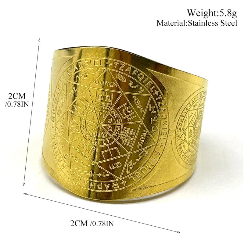 Seven Archangels Angel Adjustable Ring