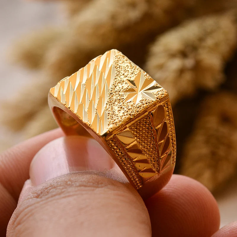 24k gold plating Dubai Middle Eastern Rings