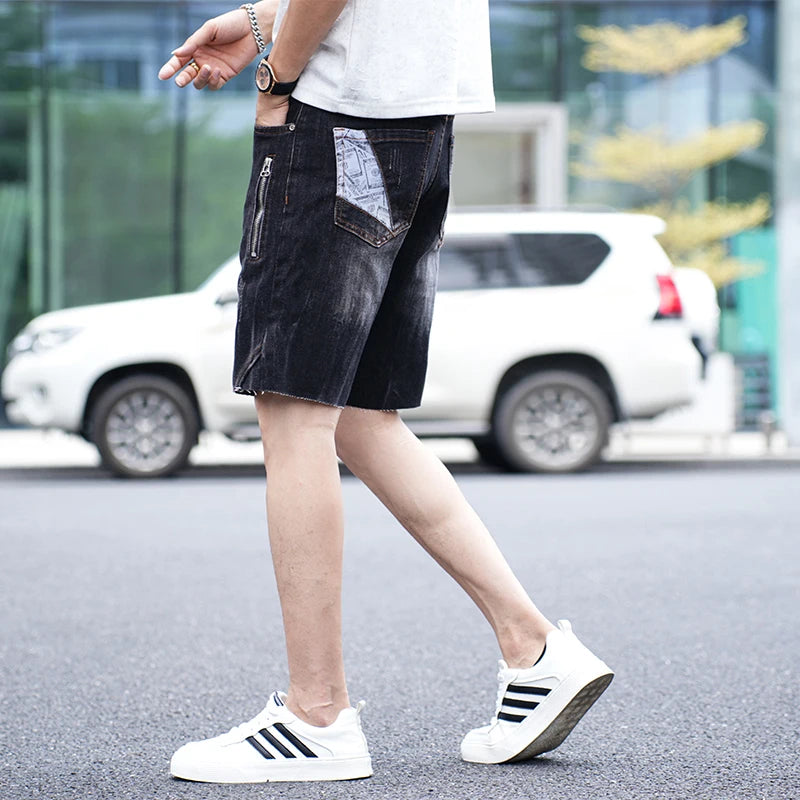 Stretch Denim Shorts