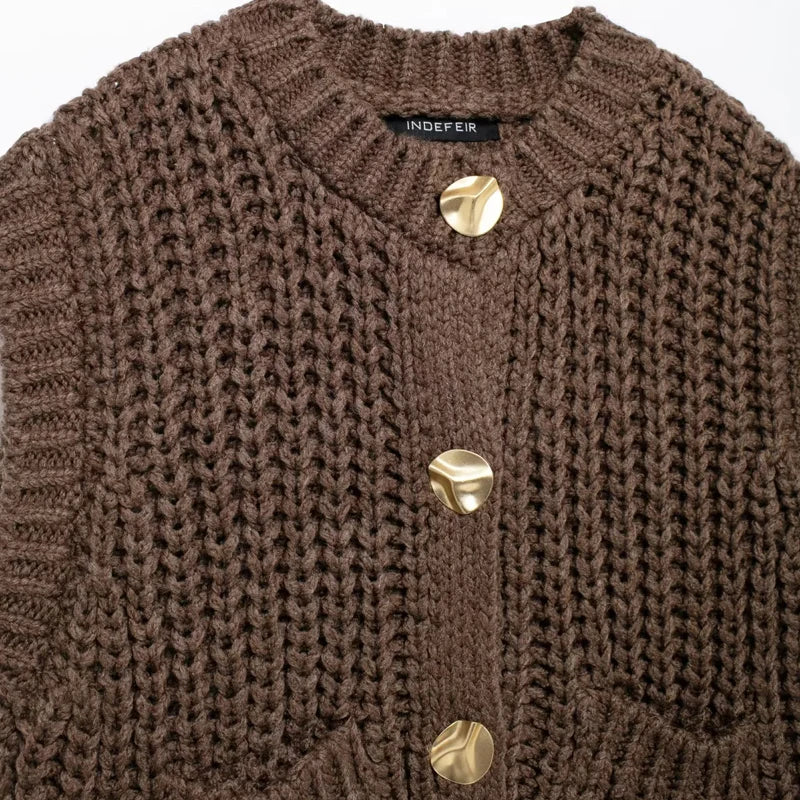 TRAF Brown Sweater