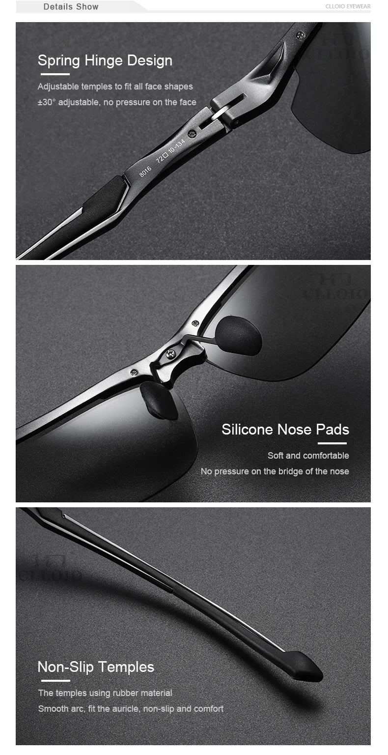 CLLOIO Aluminum Polarized Sunglasses