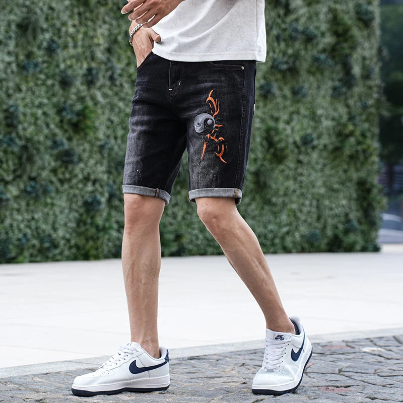 Stretch Denim Shorts