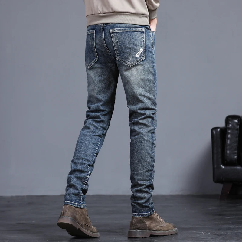 Embroidered  Stretch Vintage Street Denim jeans