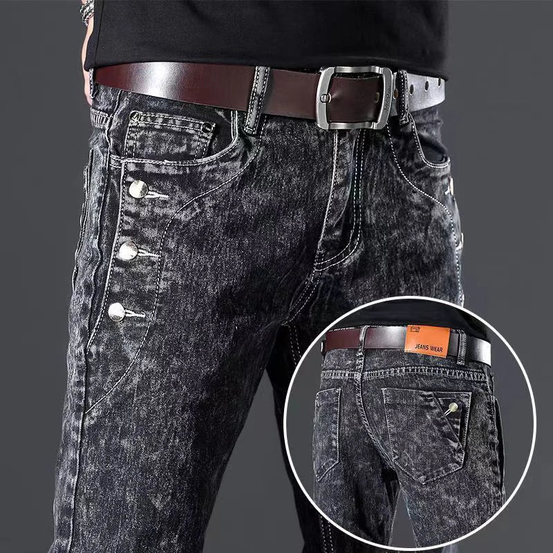 Classic Slim Vintage Fashion  Designer Jeans