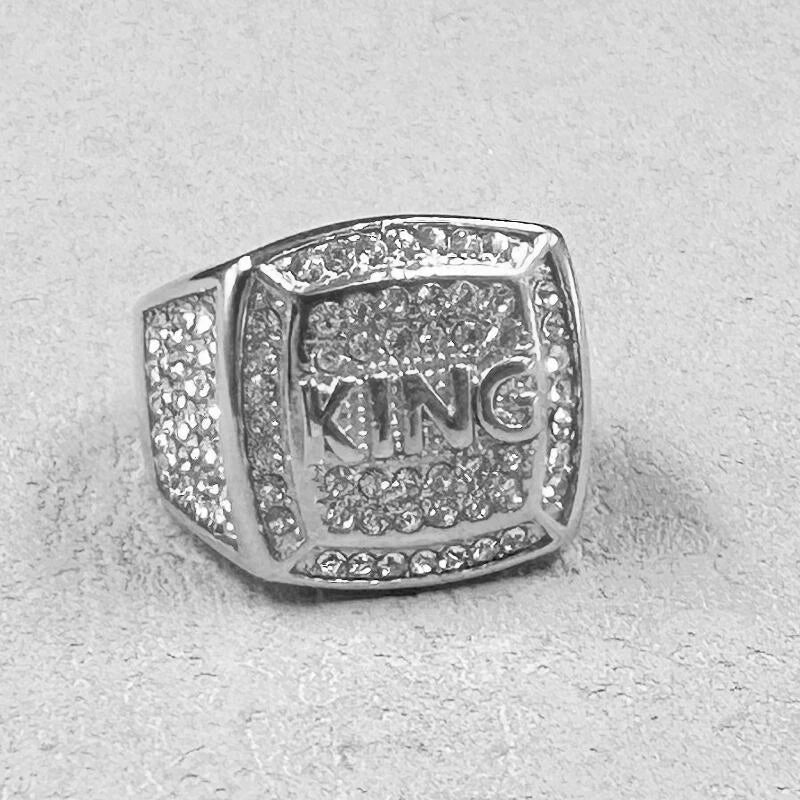 rhinestone 316L Stainless Steel Gold color Ring