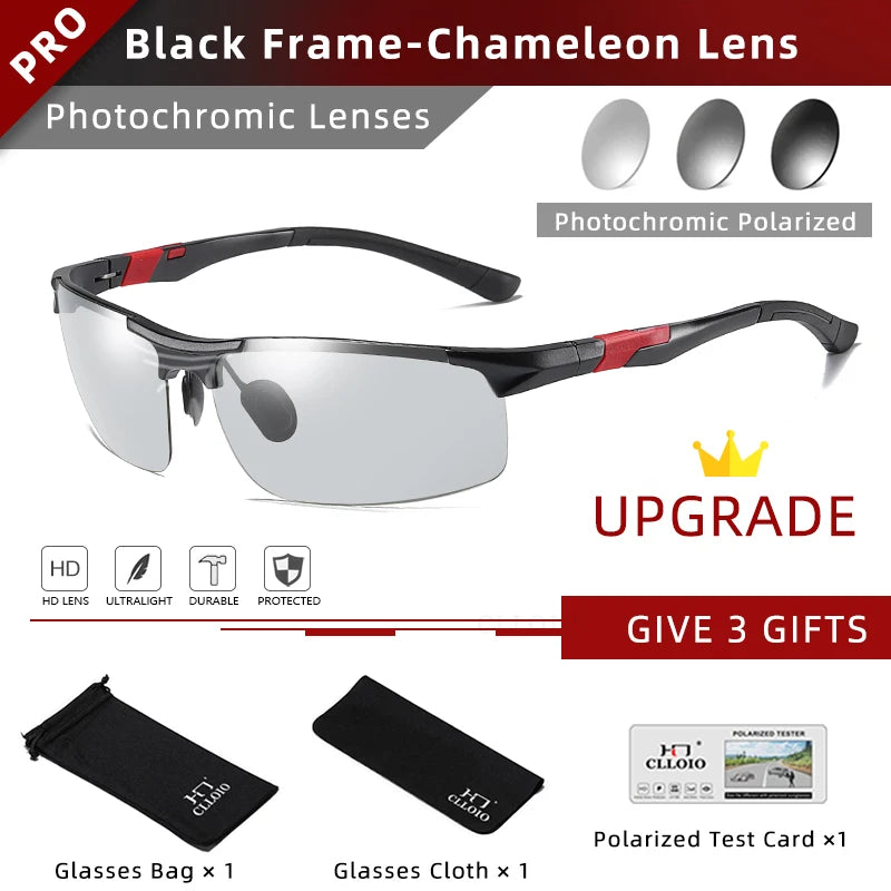 CLLOIO Aluminum Photochromic Sunglasses