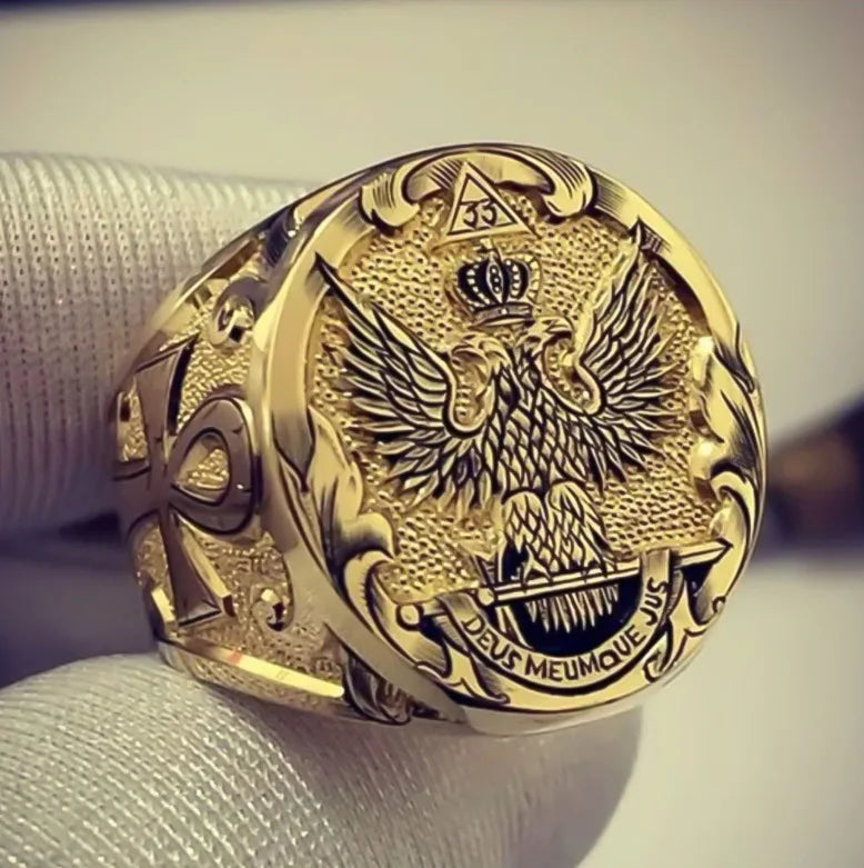 Eagle Enamel Rings