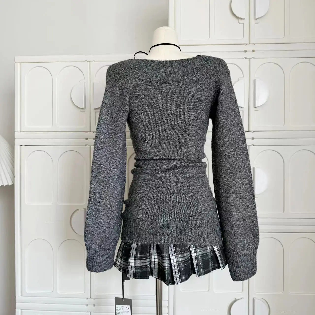 Gyaru Coquette V-neck French Vintage Sweater