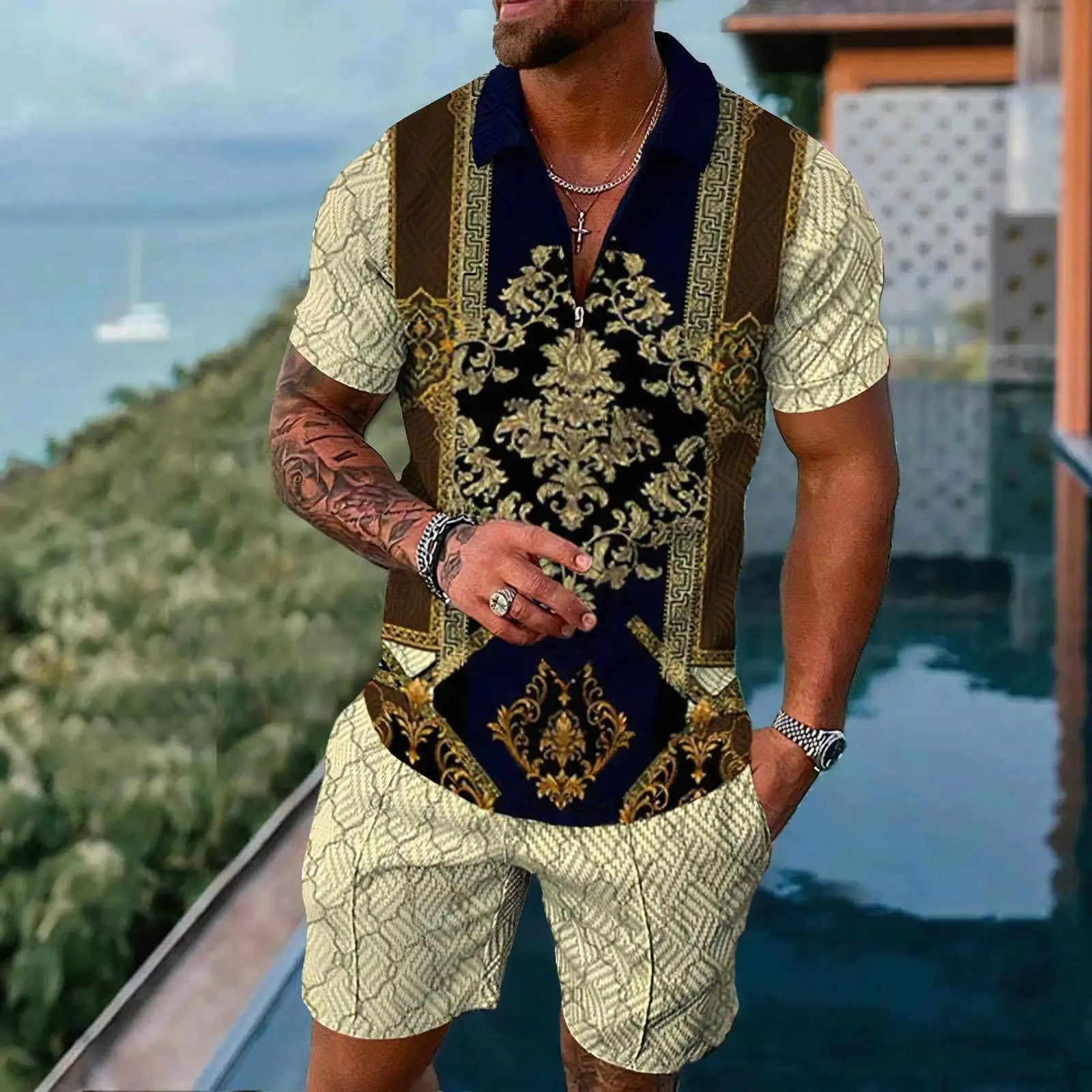 Polo Shirts & Shorts 2PCS Suits