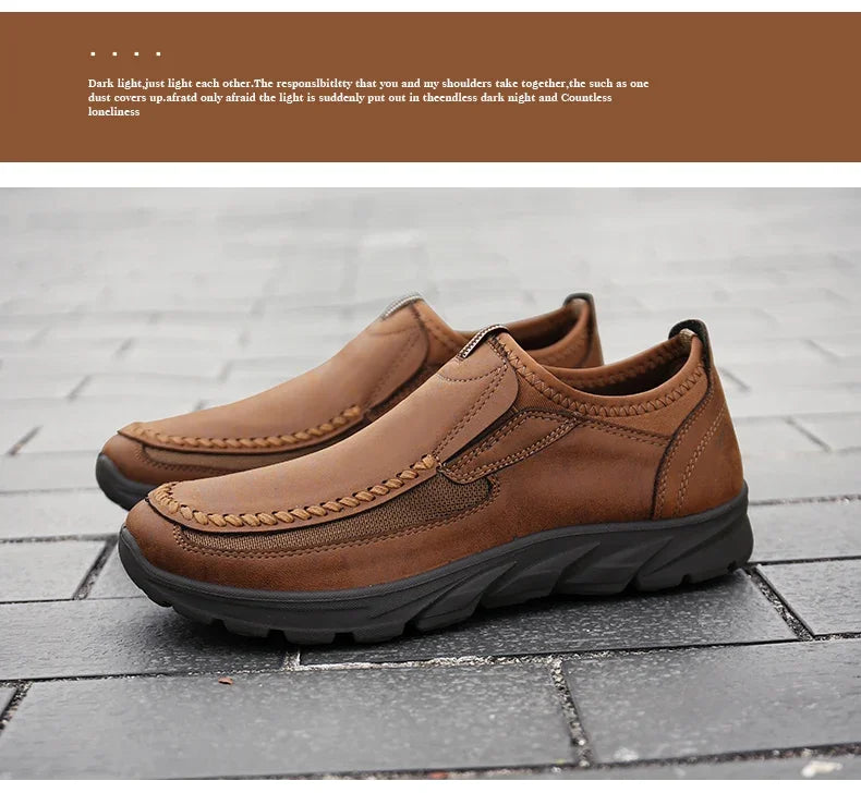 Handmade Retro Leisure Loafers Shoes