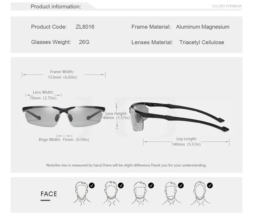 CLLOIO Aluminum Polarized Sunglasses