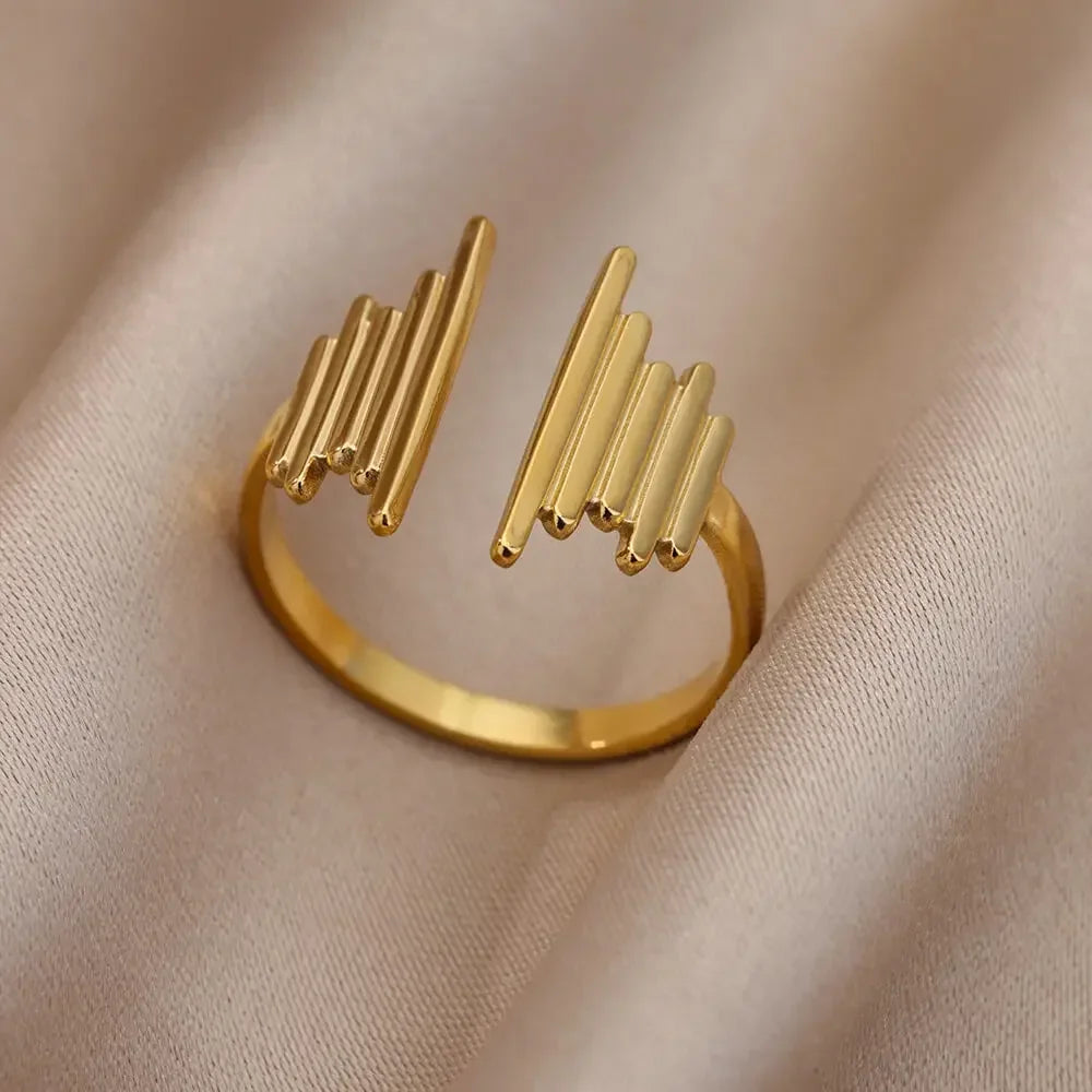 Vintage Ancient Greek Arethusa Goddess Coin Ring - gold plated
